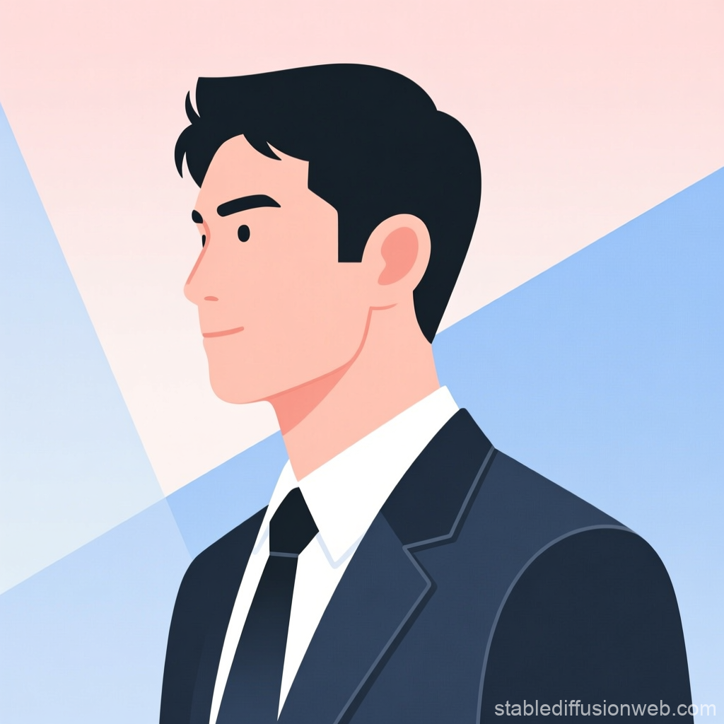 Confident Asian Businessman Vector Illustration