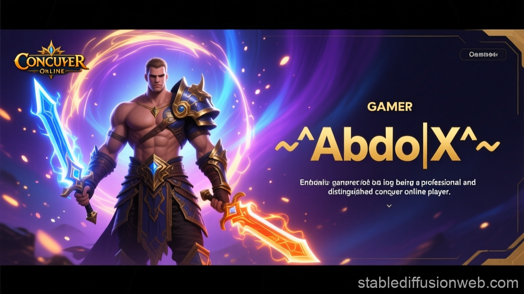 Conquer Online Warrior Gamer Banner Featuring AbdolX