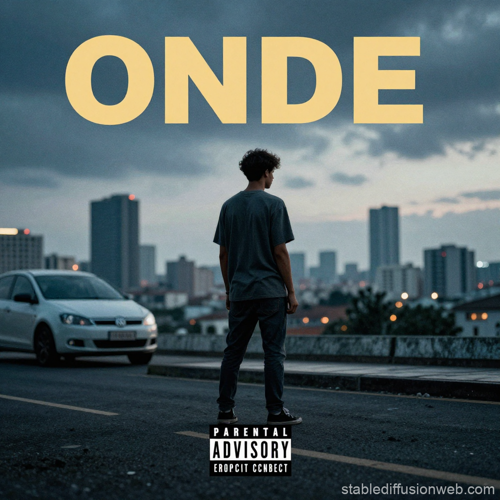 Contemplative Youth in Urban Evening