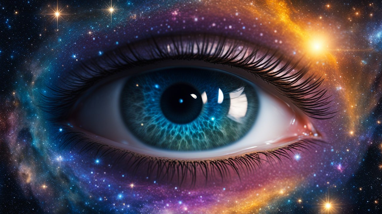 Cosmic Eye with Galaxy Surrounding
