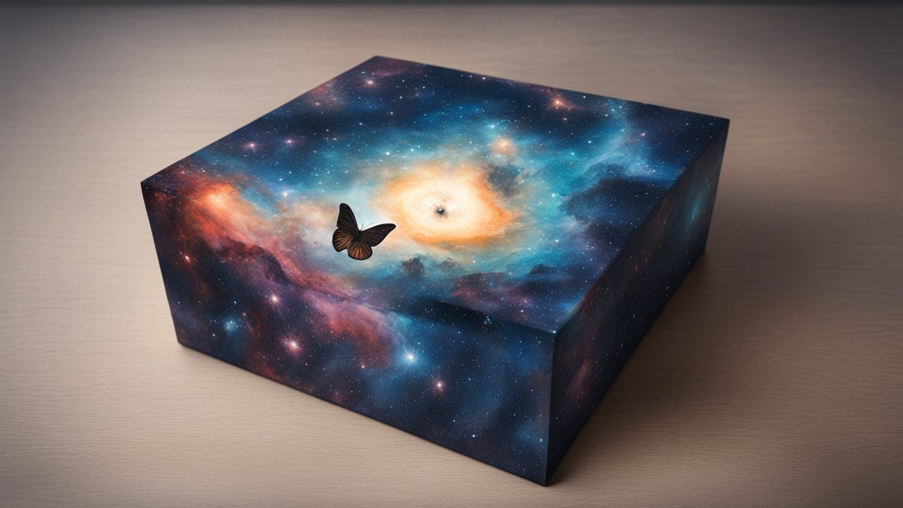 Cosmic Galaxy Box with Butterfly Detail