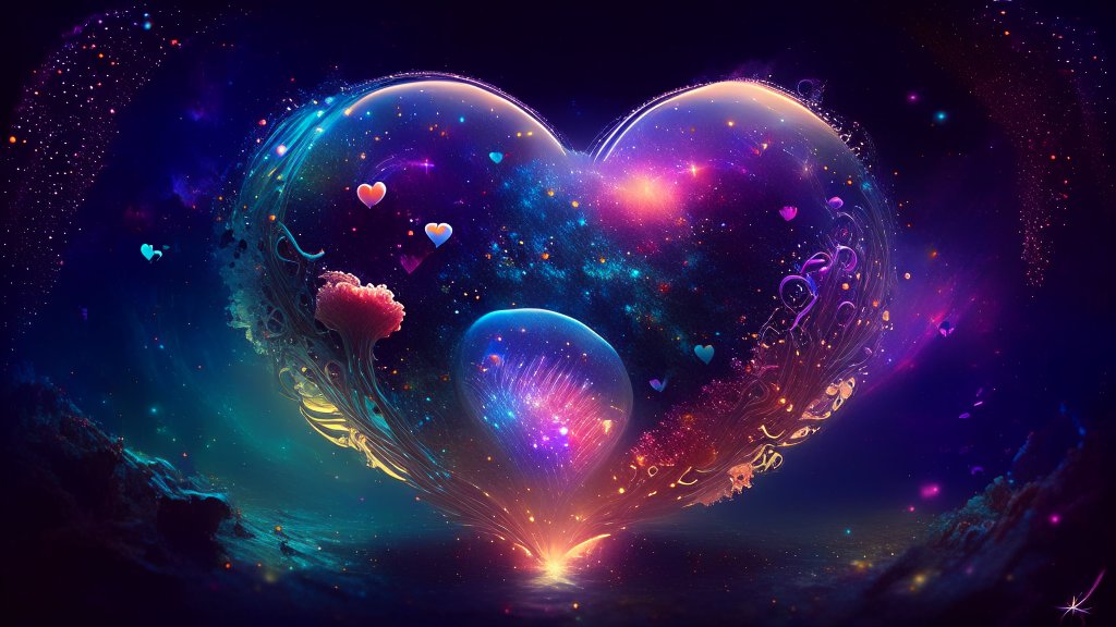 Cosmic Heart in a Vibrant Galaxy