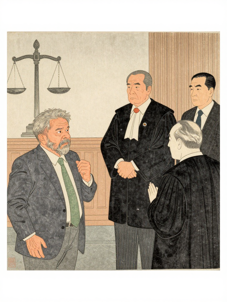 Courtroom Discussion with Judges and Lawyer