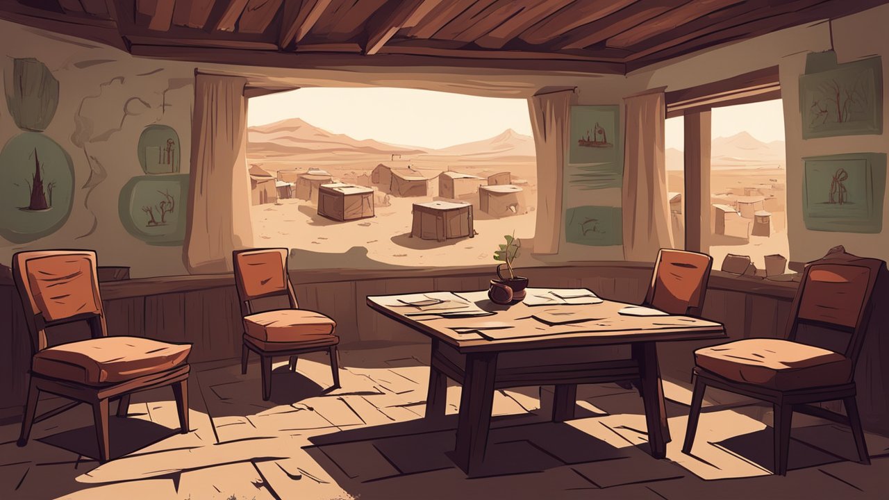 Cozy Old Village Room with Desert View