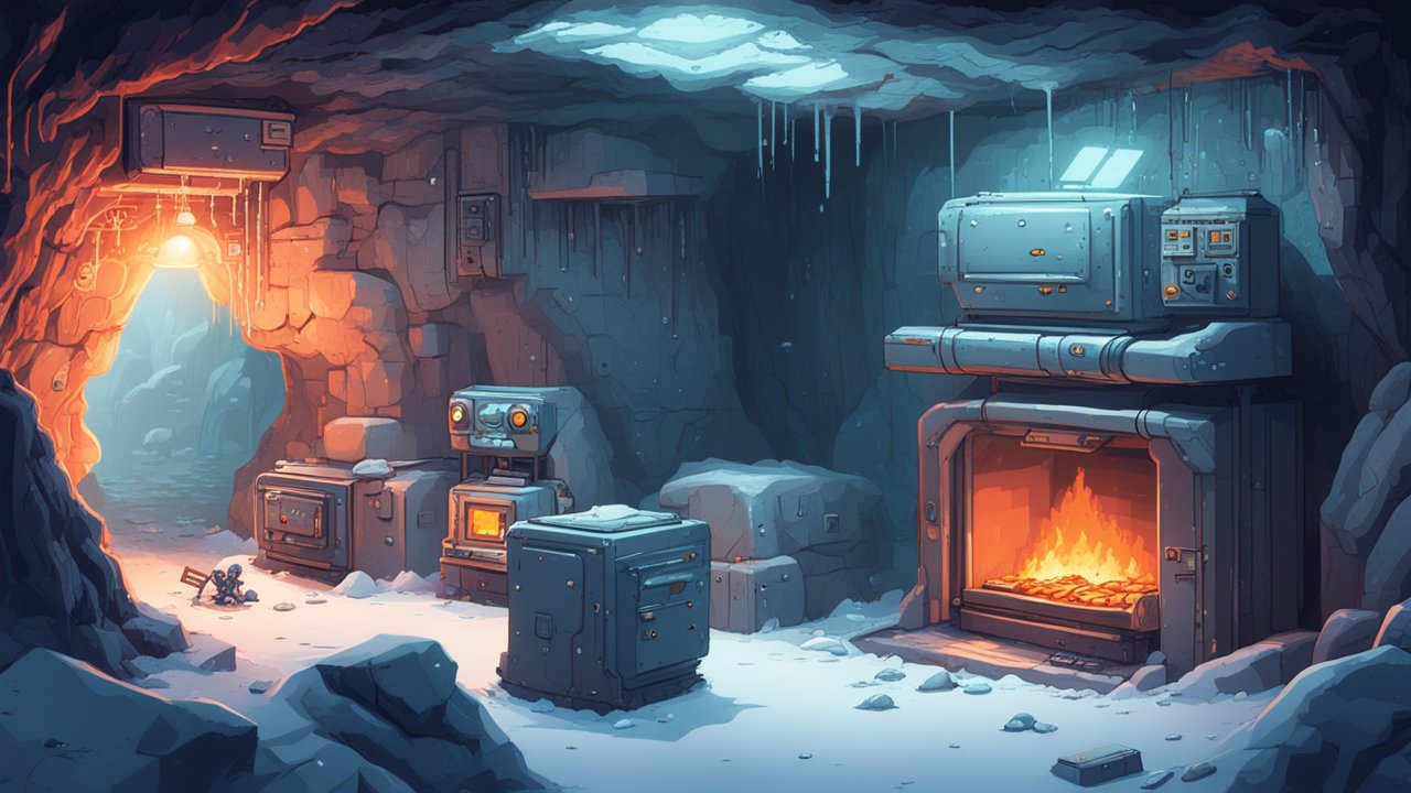 Cozy Underground Bunker with Warm Fireplace