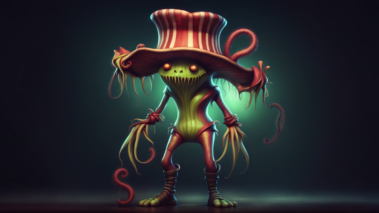 Creepy Mystical Carnivorous Mushroom Creature