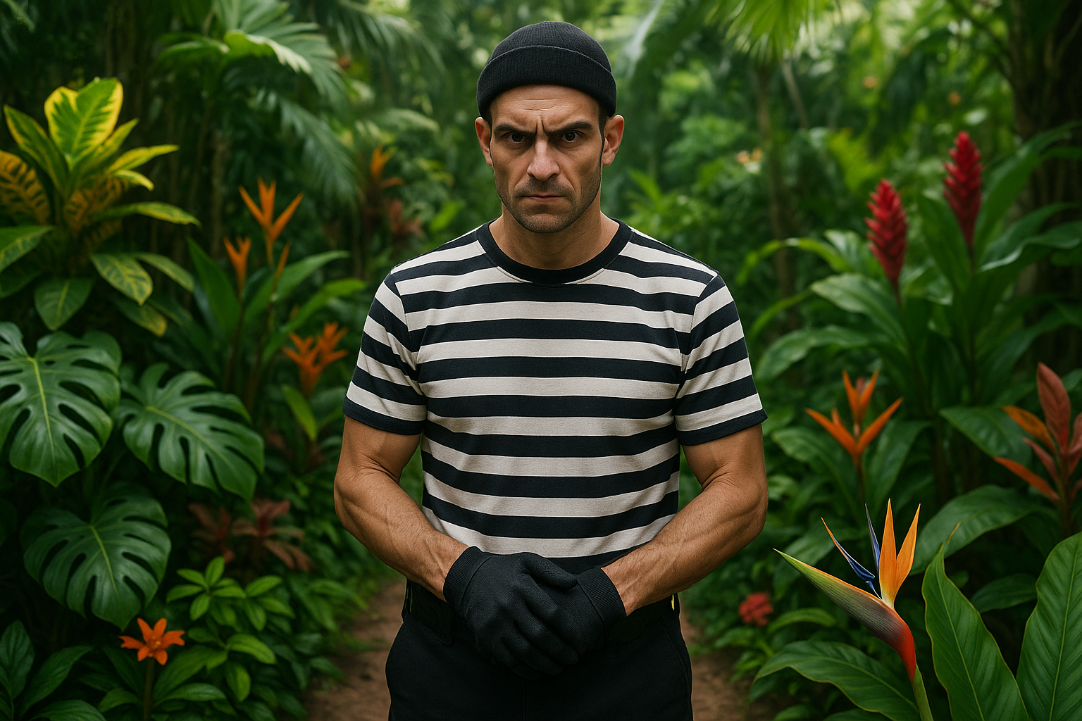 Criminal in Tropical Garden