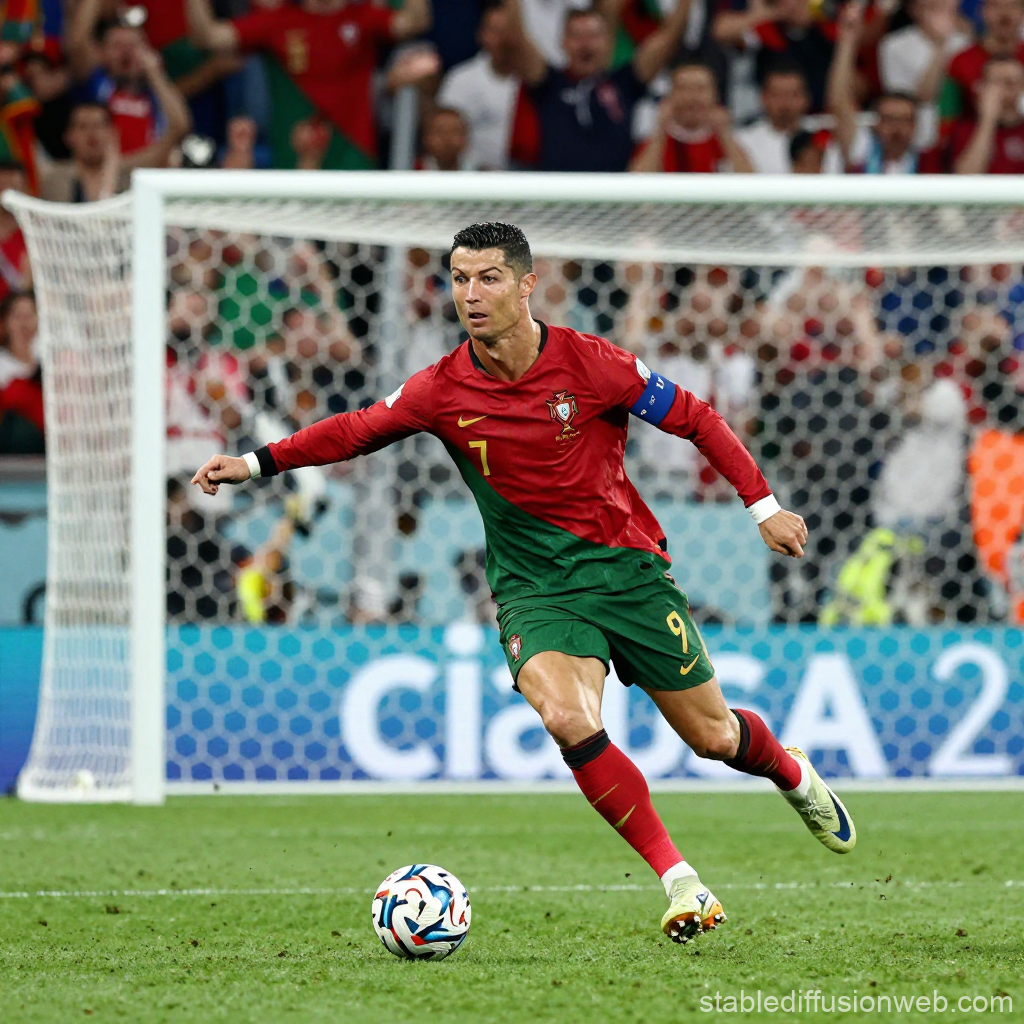 Cristiano Ronaldo Scores for Portugal in Intense Soccer Match