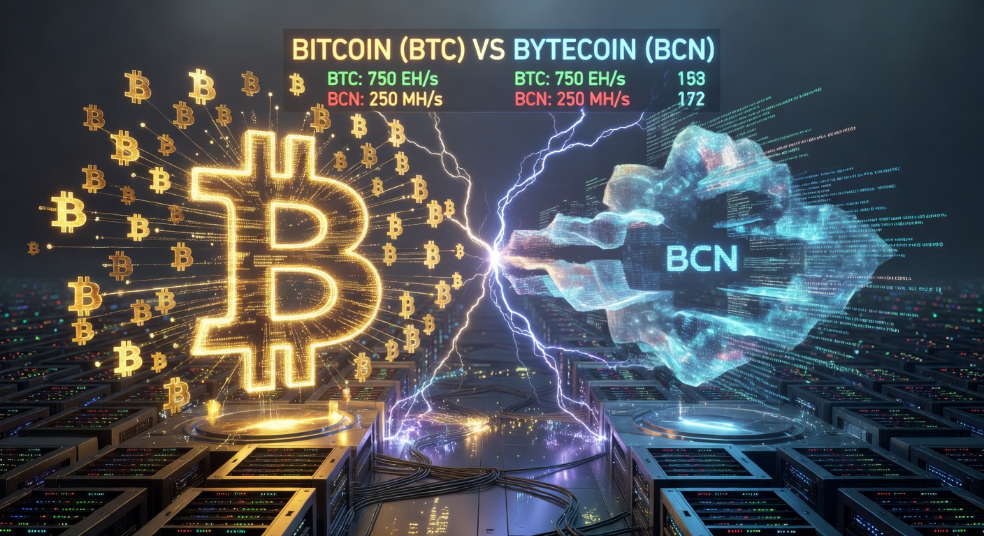 Cryptocurrency Rivals: Bitcoin vs Bytecoin
