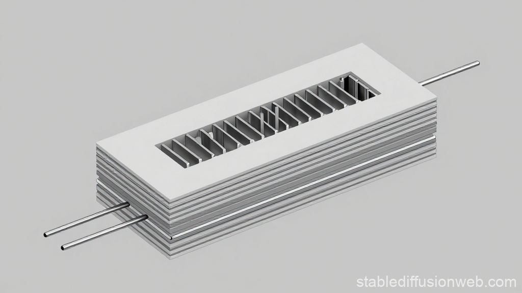 Cutaway View of a Piezoelectric Stack Actuator