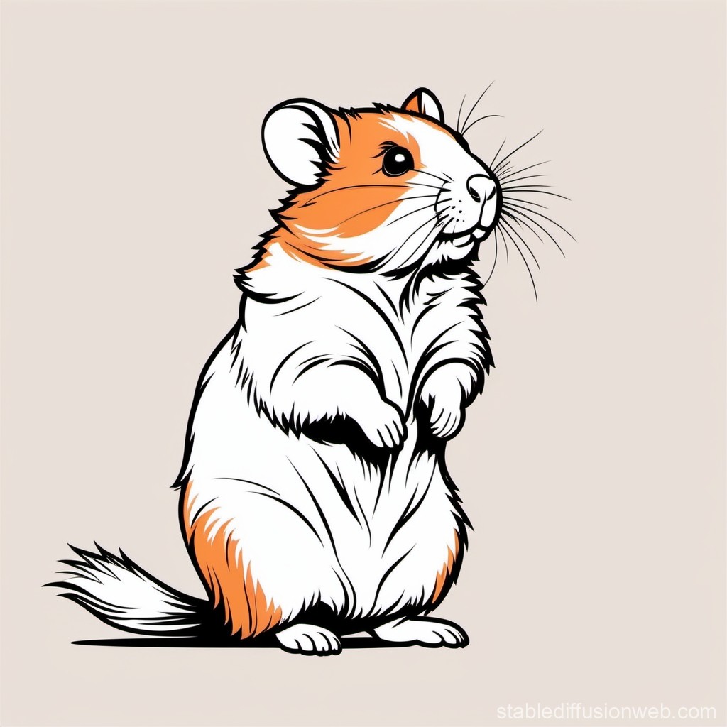 Cute Cartoon Hamster Illustration