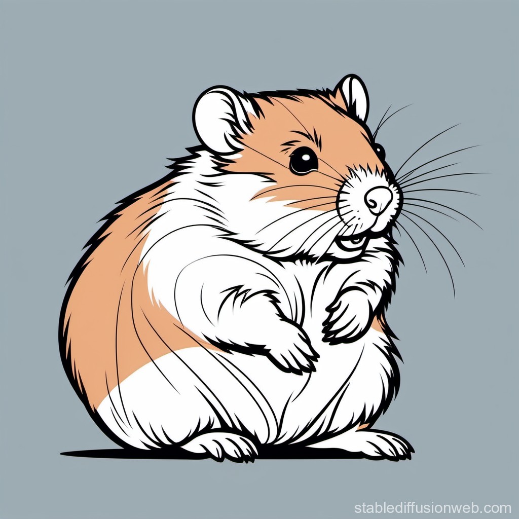 Cute Cartoon Hamster Illustration