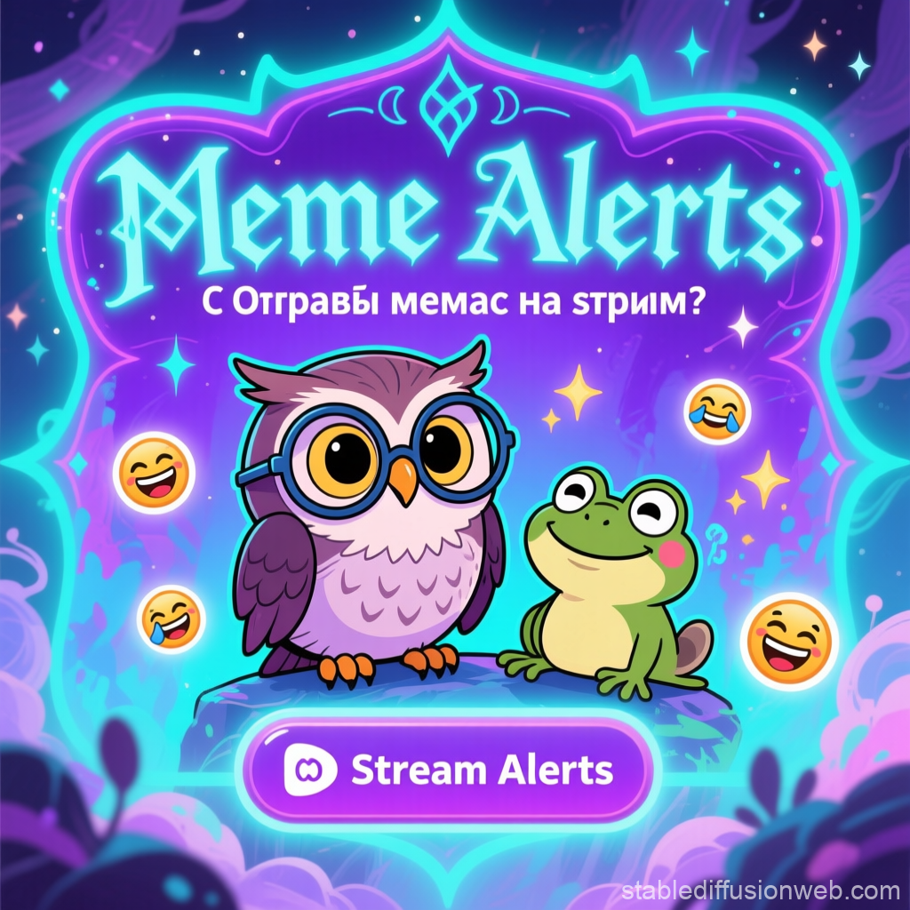 Cute Owl and Frog Meme Alerts for Stream