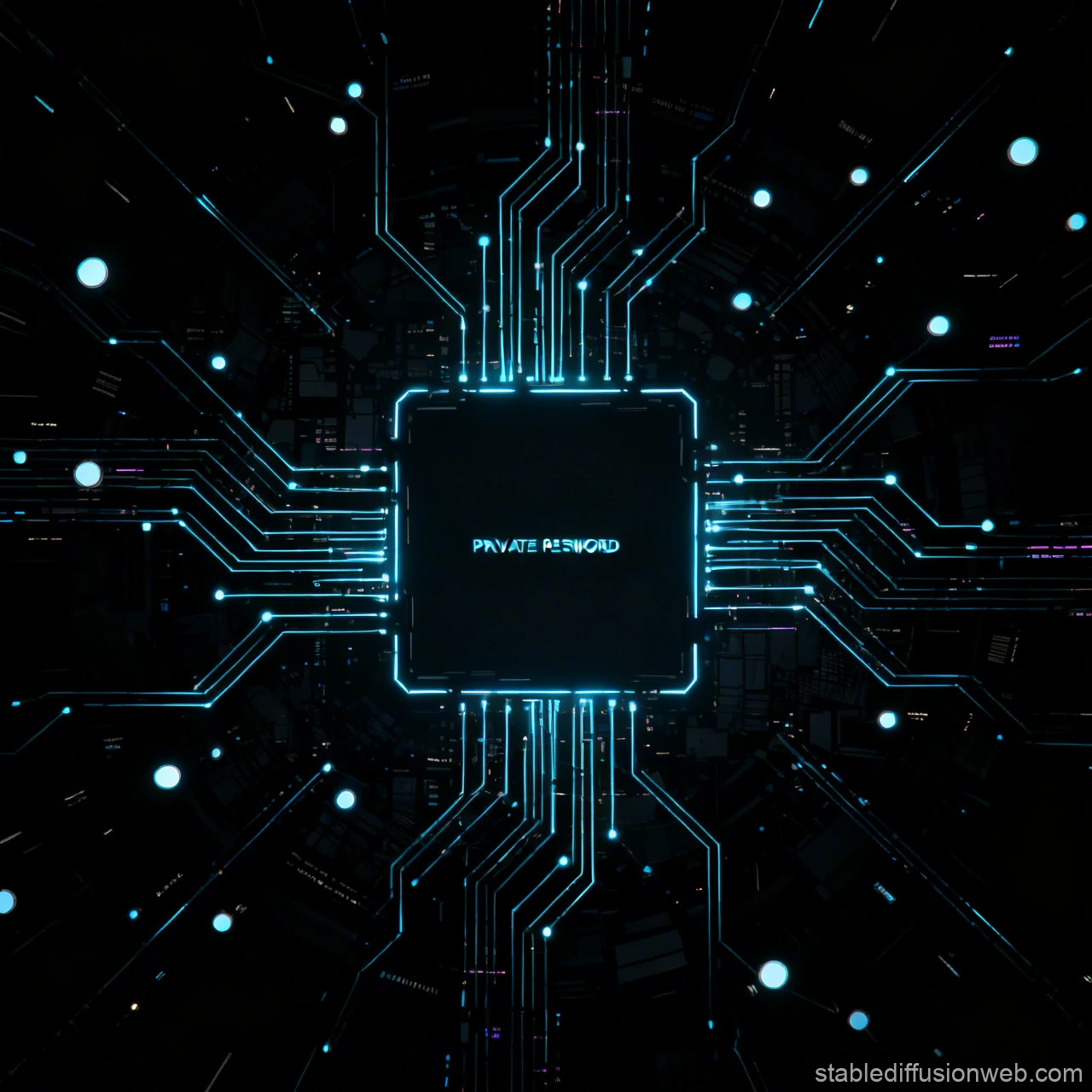 Cyberpunk Digital Circuit with Private Password Core
