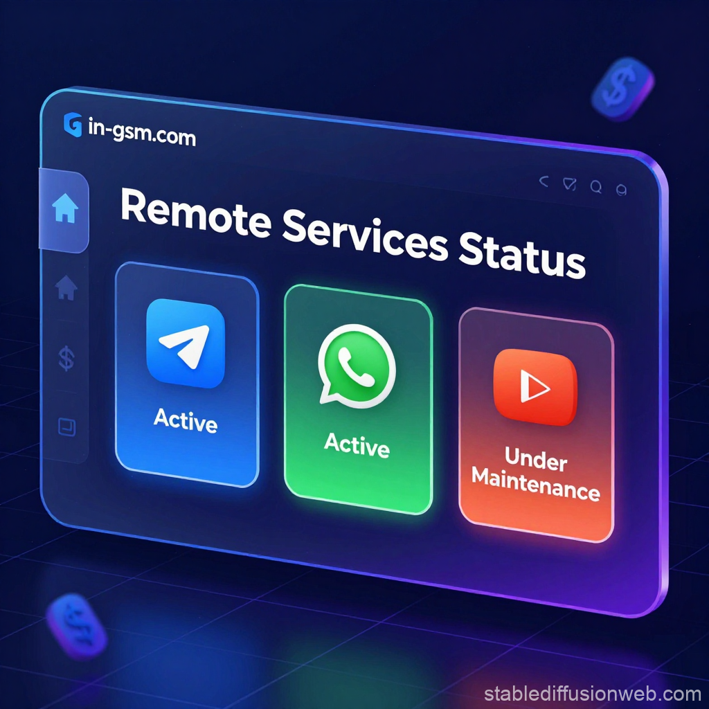Cyberpunk Style Remote Services Status Dashboard