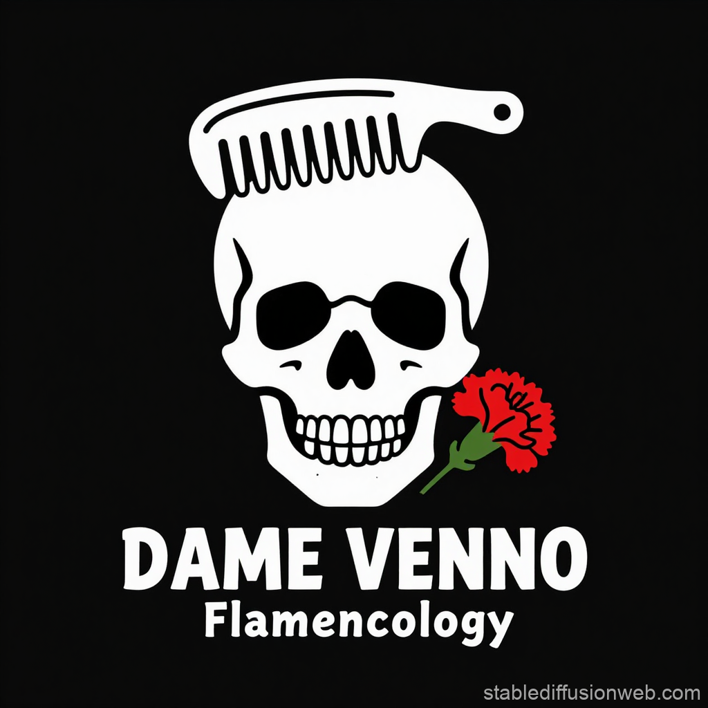 Dame Venno Flamencology Skull Logo