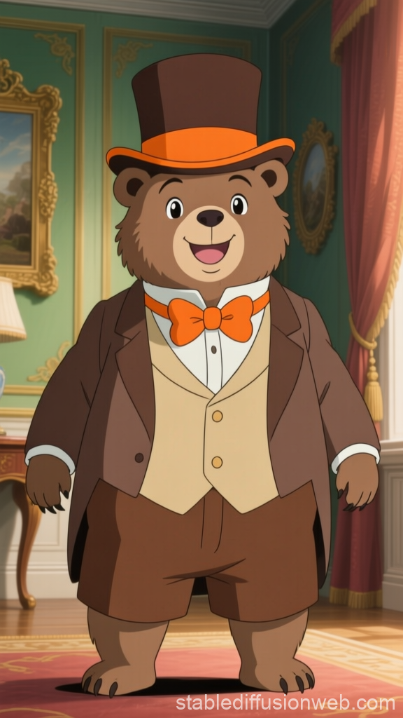 Dapper Bear in Aristocratic Attire