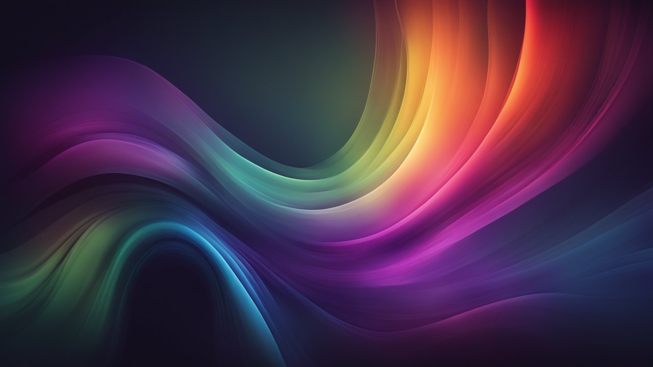 Dark Colorful Soft Abstract Waves