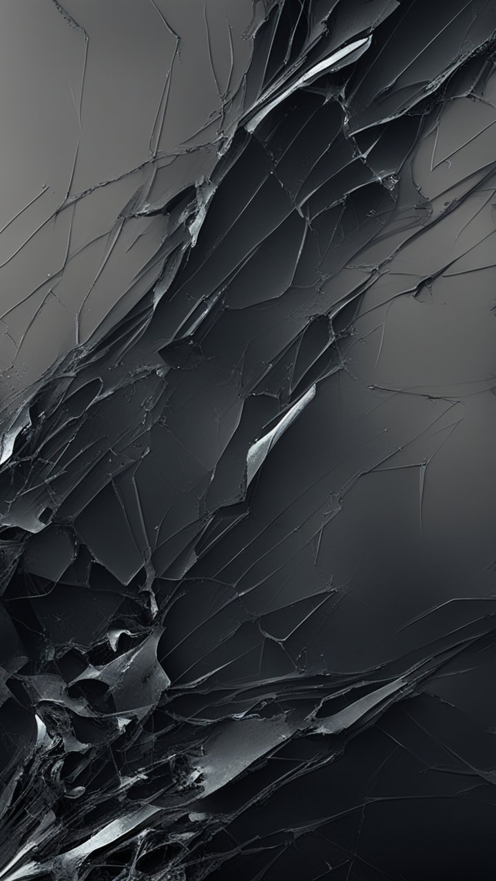 Dark Cracked Glass Texture Wallpaper
