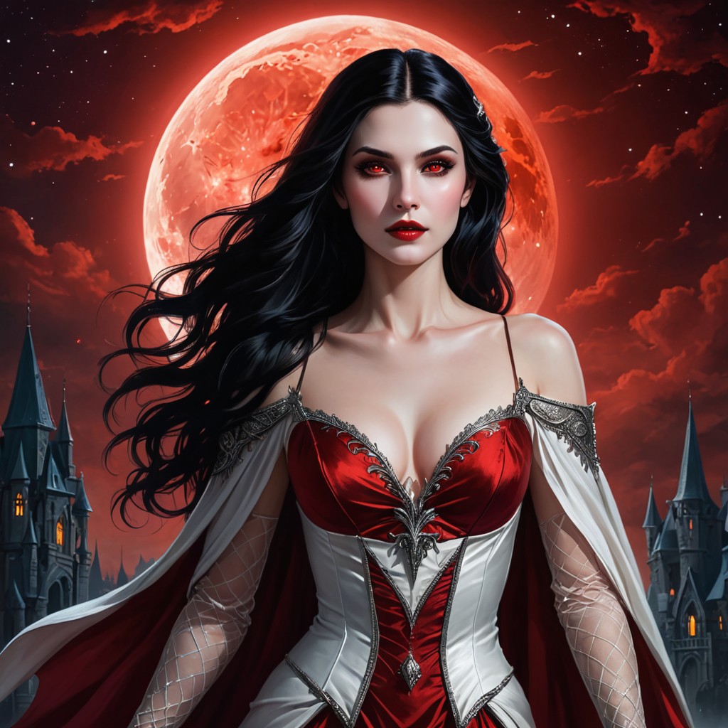 Dark Enchantress Under the Blood Moon