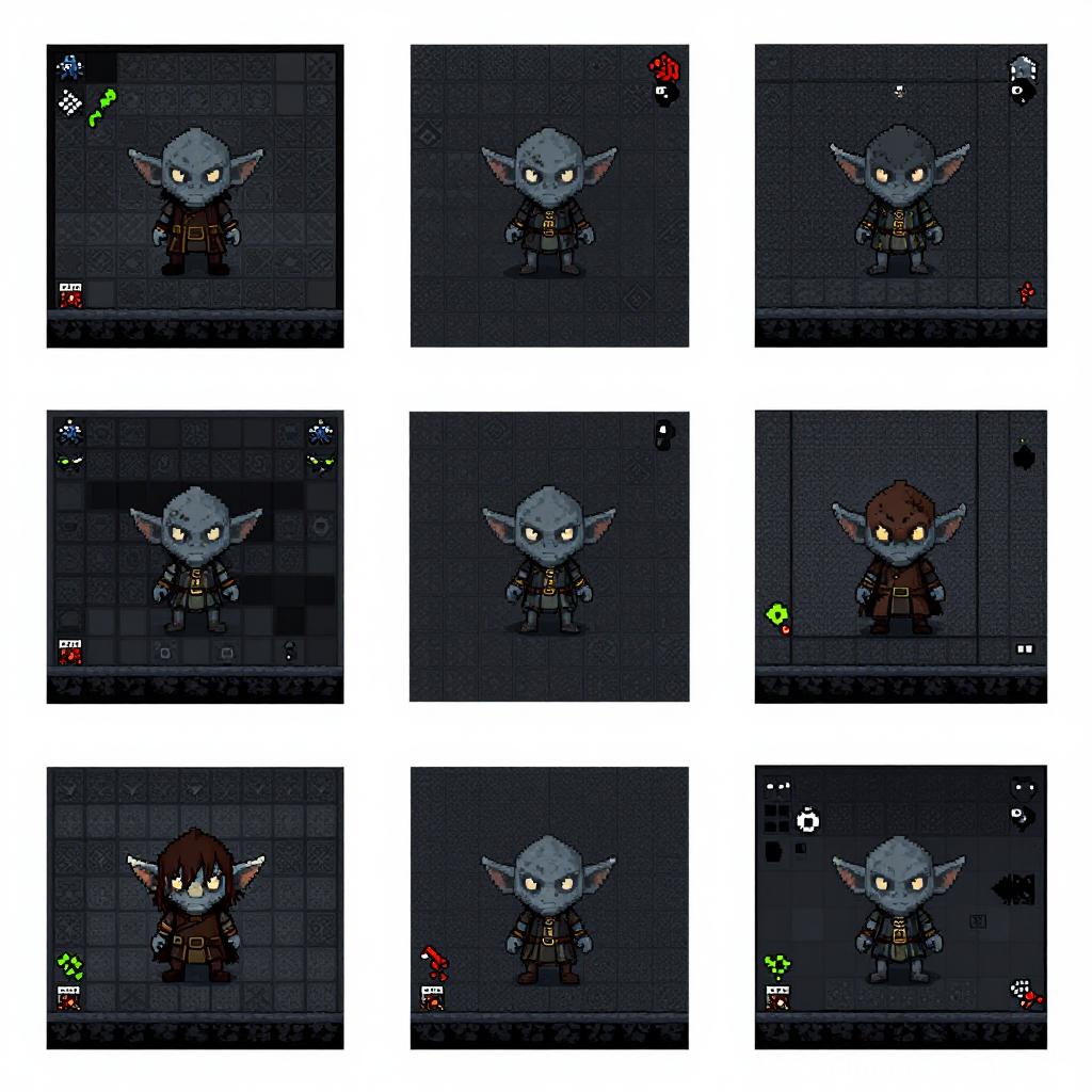 Dark Fantasy Goblin Character Spritesheet