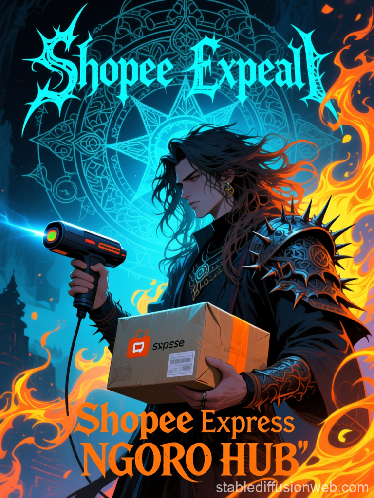 Dark Fantasy Shopee Express Delivery with Gothic Aesthetic