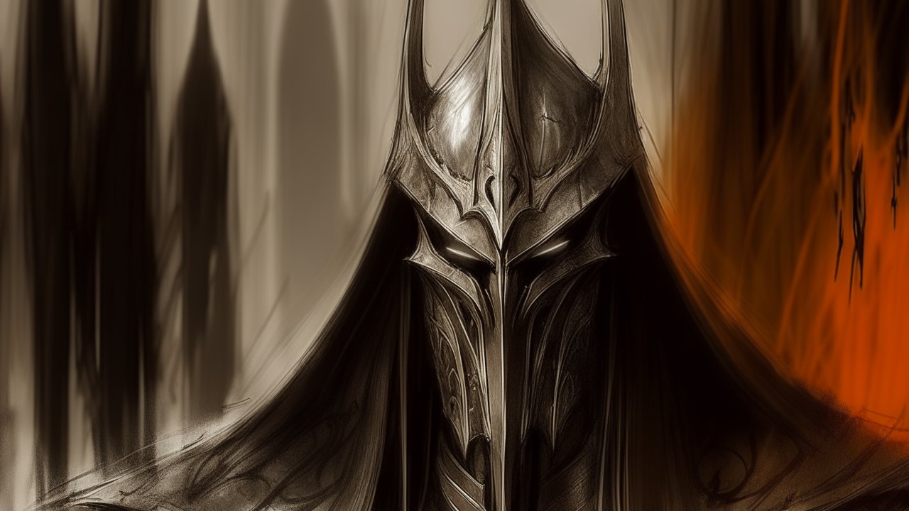 Dark Lord Sauron in Menacing Armor