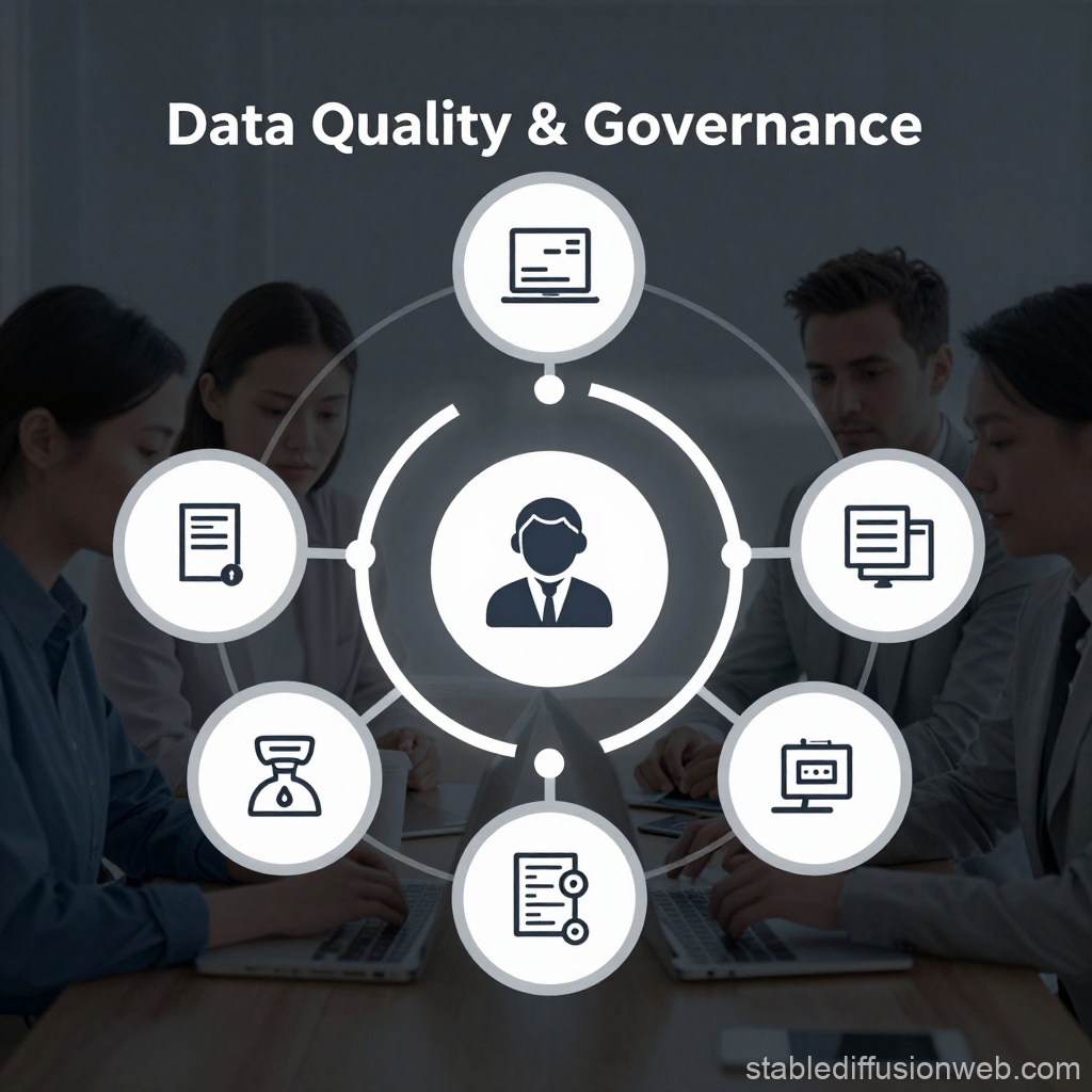 Data Quality and Governance Concept with Business Team
