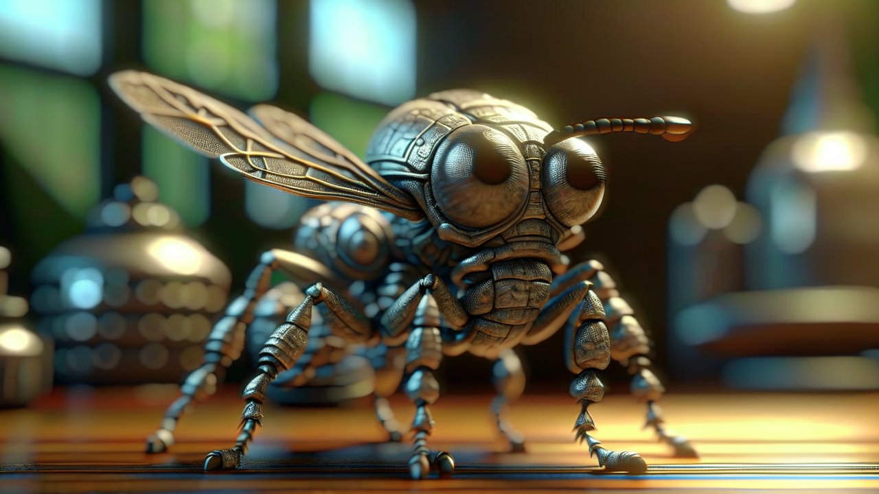 Detailed 3D Render of a Mechanical Insect