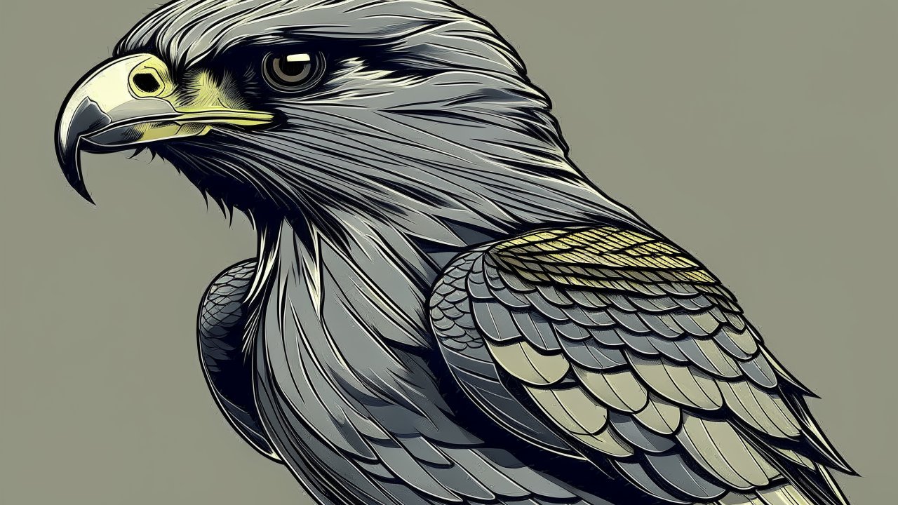 Detailed Illustration of a Majestic Eagle