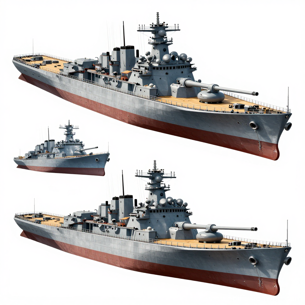 Detailed Military Battleship Concept Art
