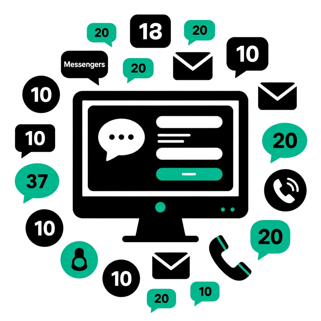 Digital Communication Overflow with Notifications