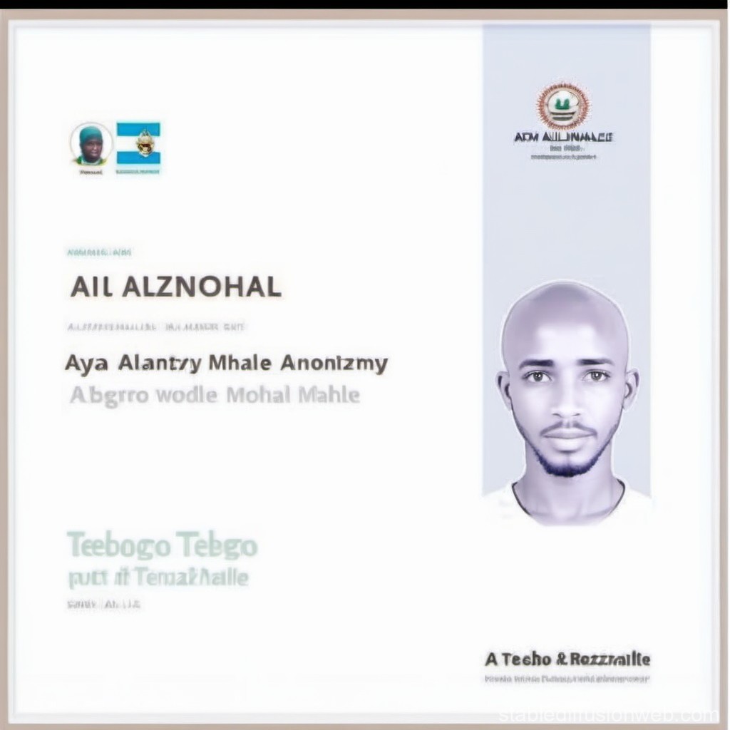 Digital ID Card with Portrait Illustration