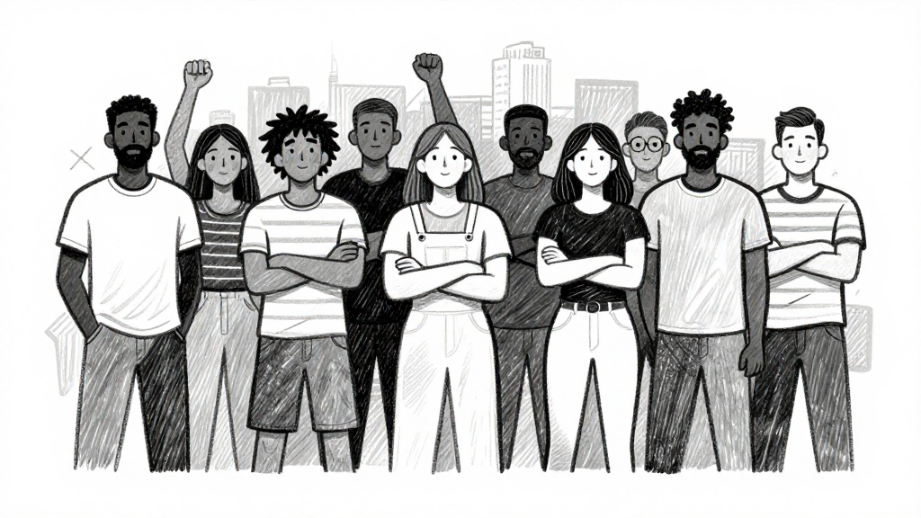 Diverse Group of People Standing United