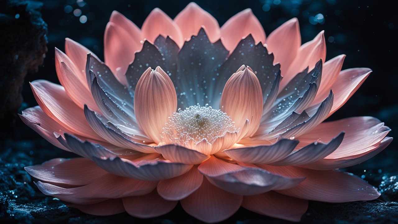 Divine Glow of a Mystical Lotus Flower
