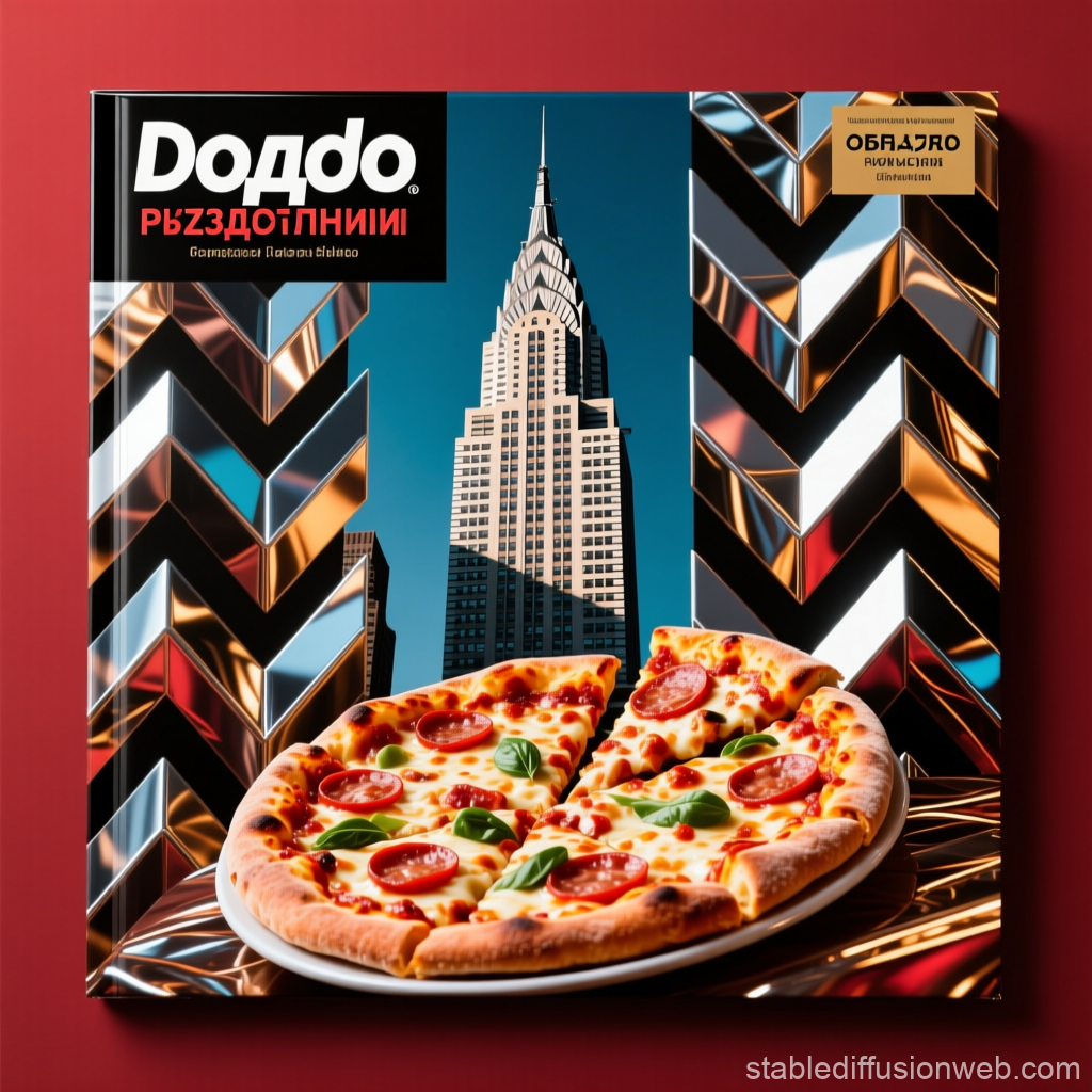 Dodo Pizza Box with Cityscape and Pepperoni Pizza