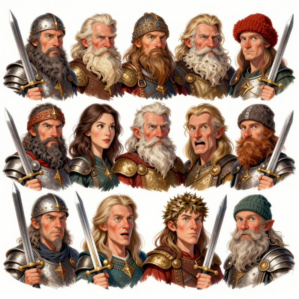 Dwarven Adventurers Character Portraits