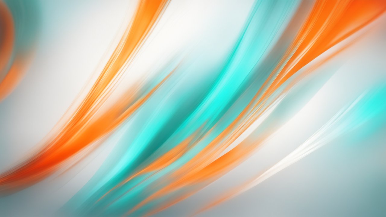 Dynamic Abstract Light Streaks in Orange and Blue