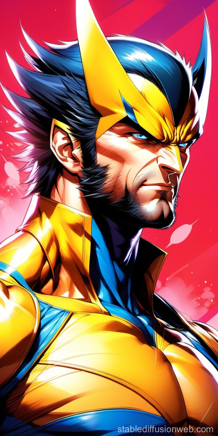 Dynamic Anime Style Portrait of a Heroic Character