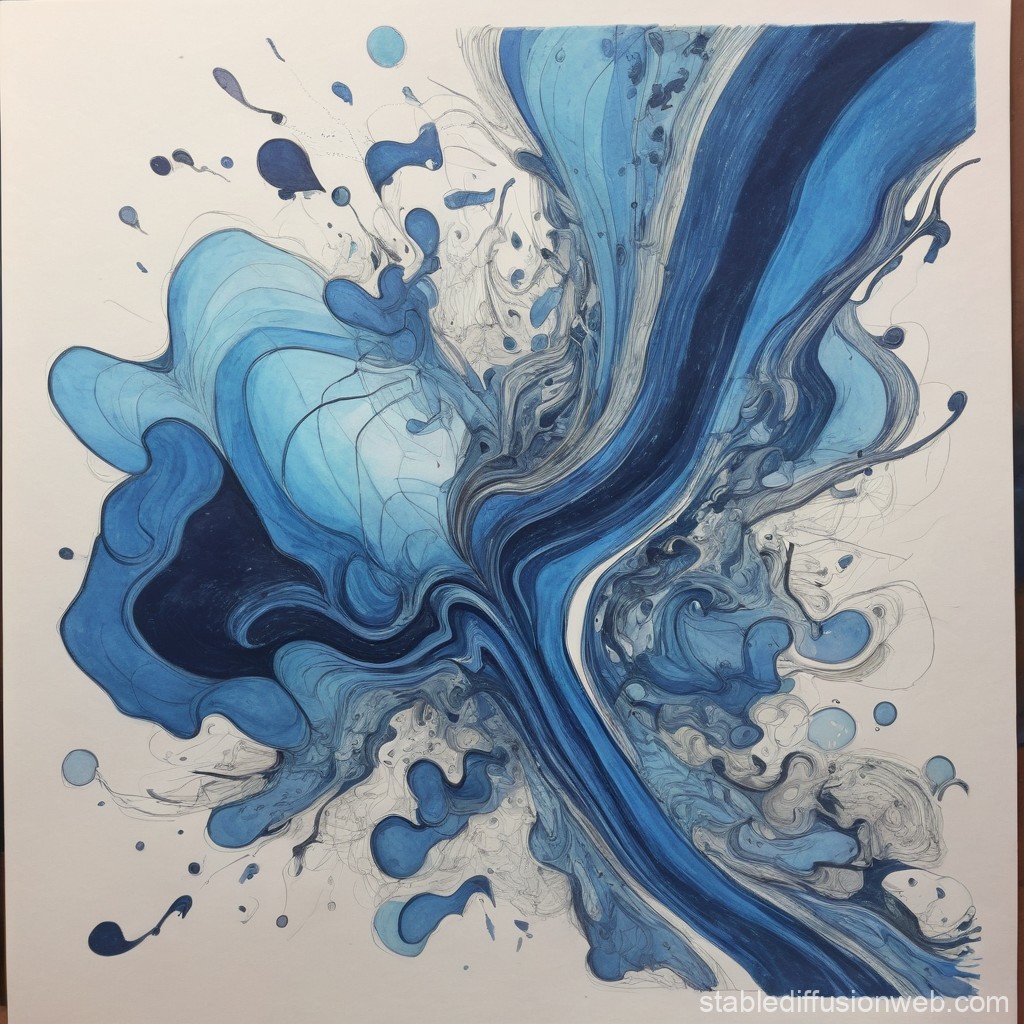 Dynamic Blue Abstract Flow