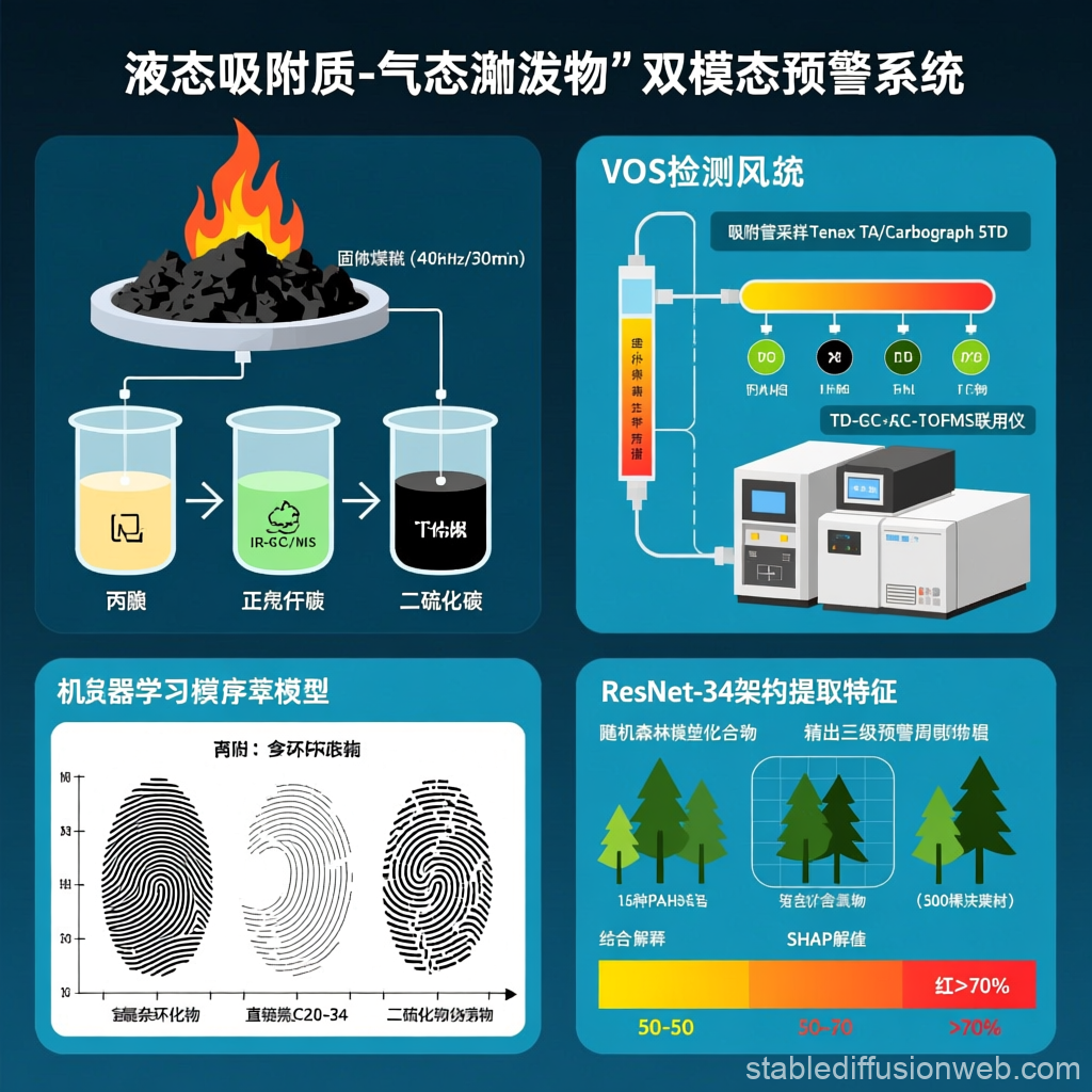 Early Warning System for Liquid Adsorbates and Gaseous Pollutants