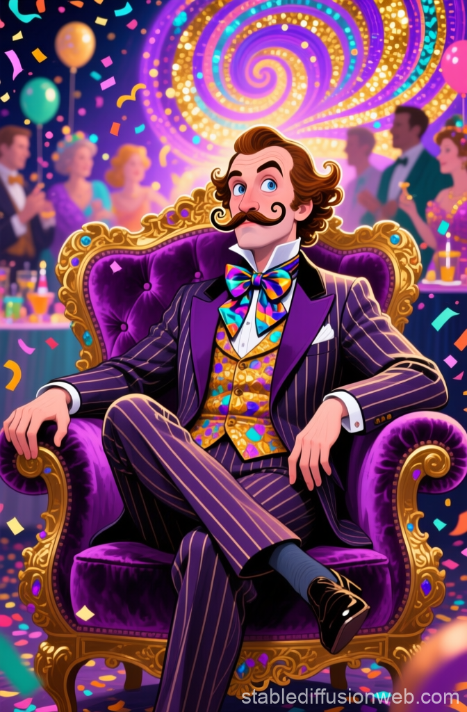 Eccentric Gentleman in a Vibrant Celebration
