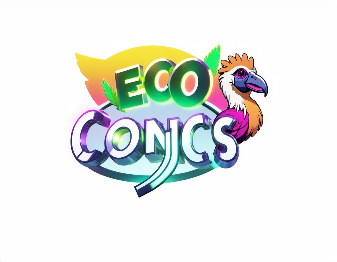 Eco Conjcs Colorful Logo with Bird Illustration