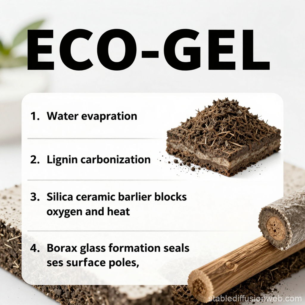 Eco-Gel Work Mechanism Diagram with Material Layers