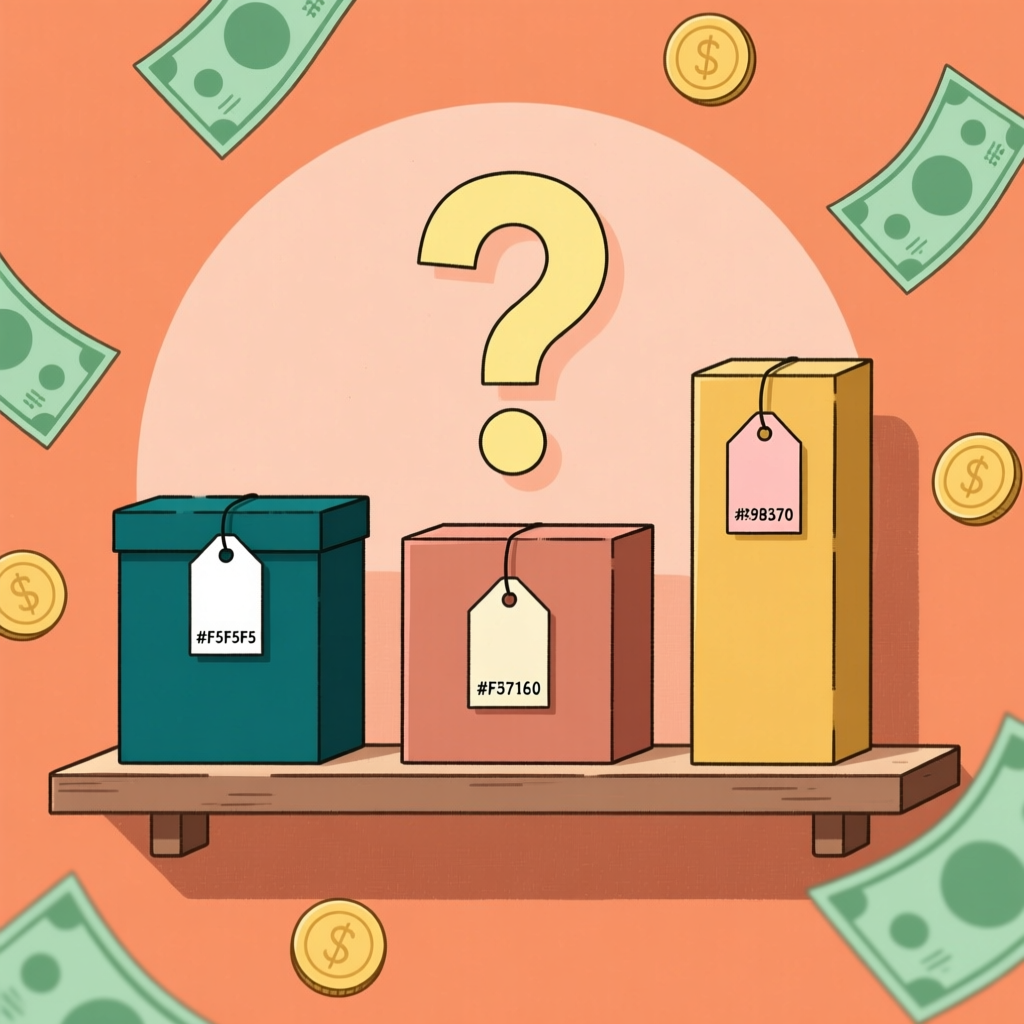 Editorial Illustration of Mystery Product Pricing