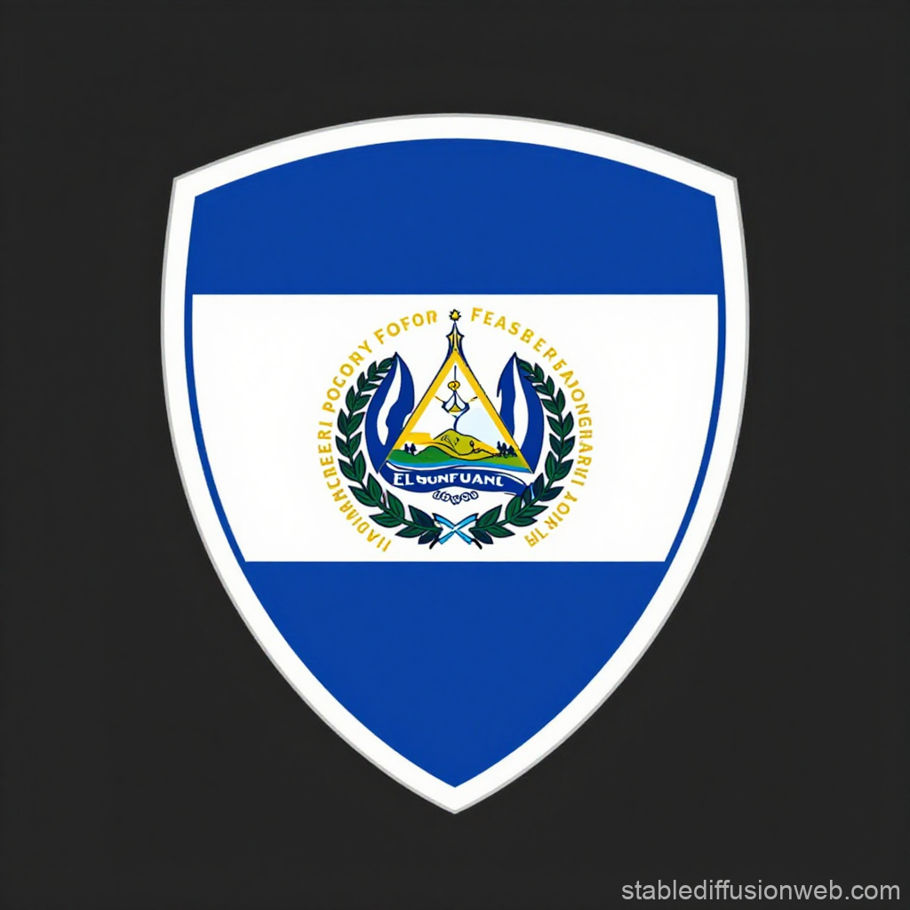 El Salvador Football Crest Shield Design