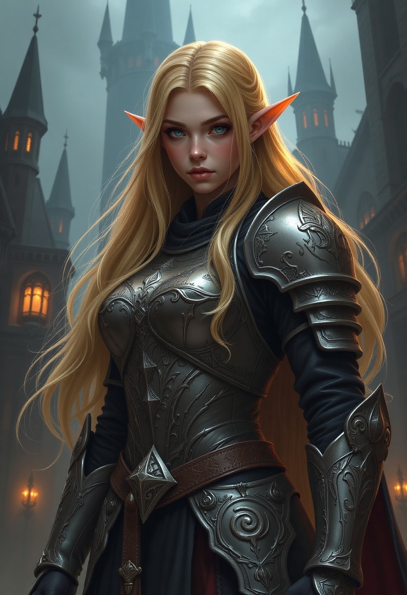 Eladrin Elf Warrior in Ornate Armor