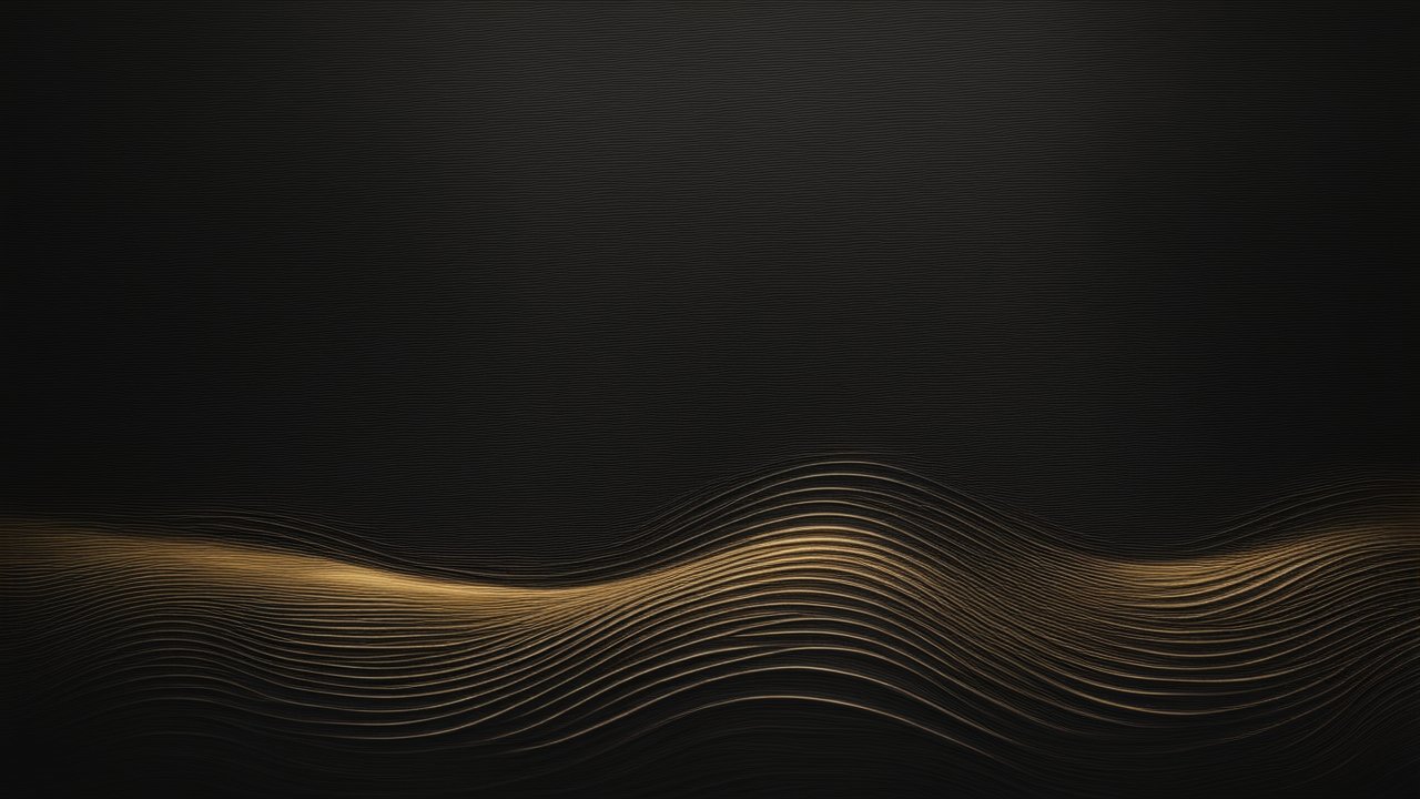 Elegant Black and Gold Wavy Abstract Background