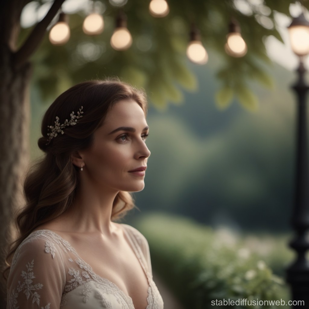 Elegant Bride in Soft Outdoor Light