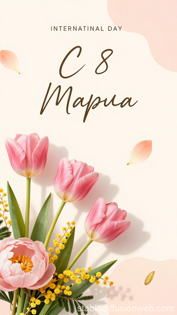 Elegant Floral Design for International Women's Day